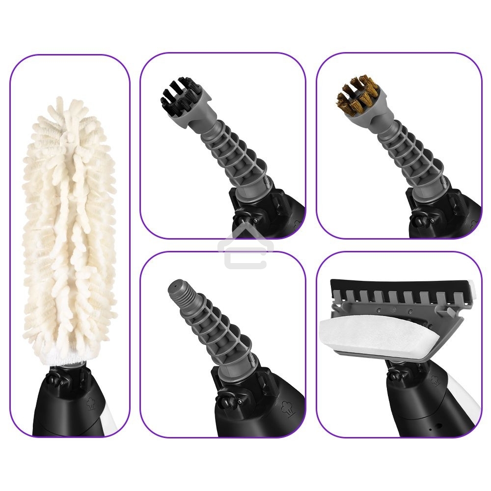 Швабра паровая Kitfort КТ-1088 белый/черный