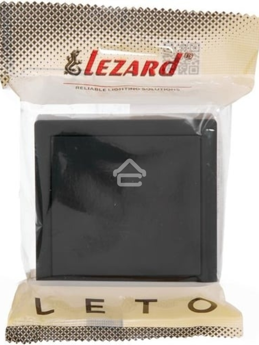 Выключатель 1-клав. проходной LETO черн. бархат LEZARD 752-4200-105