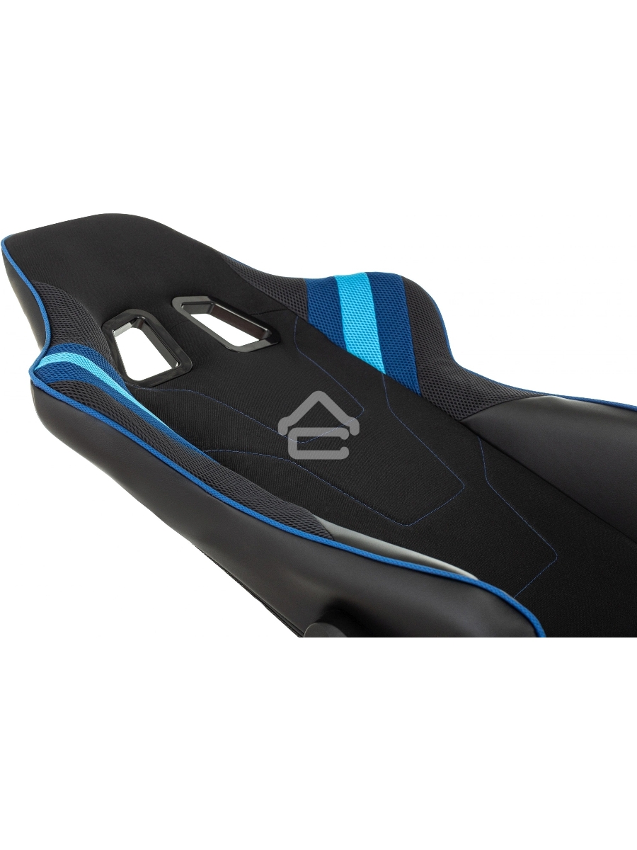 Кресло игровое Бюрократ VIKING 4 AERO BLUE черный/синий, искусст.кожа/ткань, две подушки