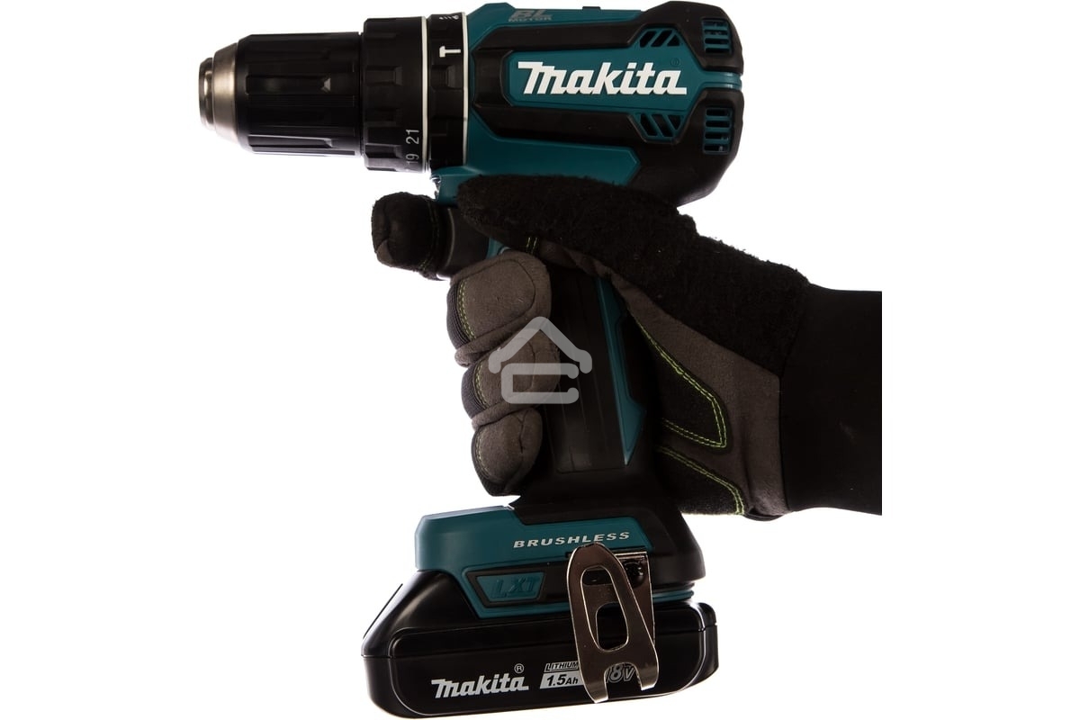 Аккумуляторная дрель-шуруповерт Makita DHP485SYE б\щет, 18В, 2х1.5 АчLi-ion, БЗП-13мм,0-500\1900об\м, 50\25Нм