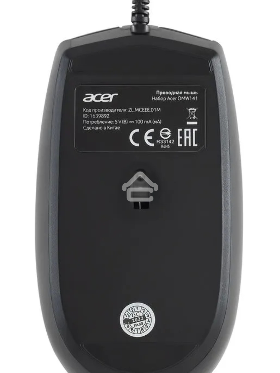 Клавиатура + мышь Acer OMW141 клав:черный мышь:черный USB