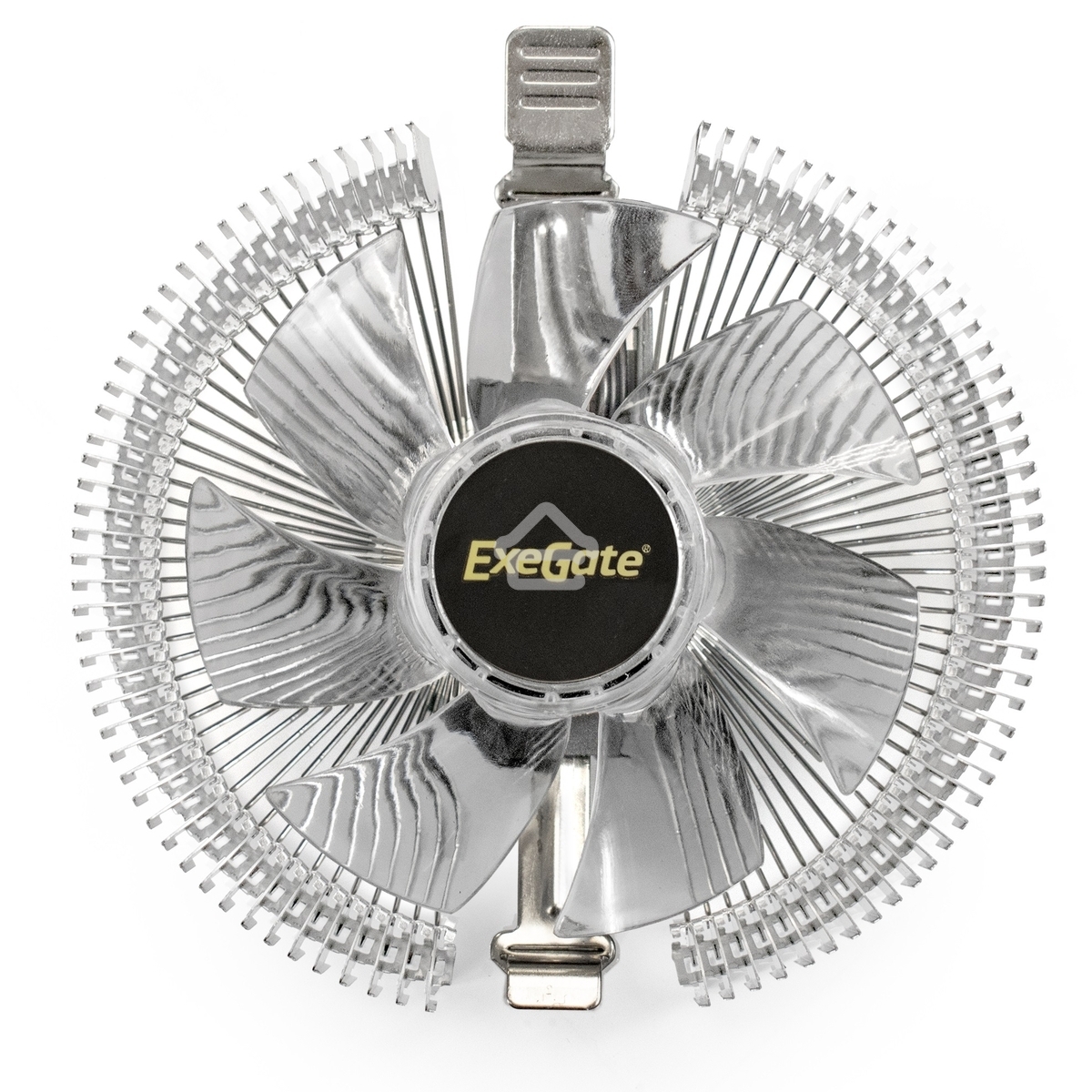 Кулер для процессора ExeGate Wizard EE91-PWM.RED серебристый, 90 мм, алюминий, 2400 об/мин, 24 дБ, 4 pin, 75 Вт, 45 мм