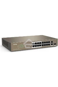Коммутатор неуправляемый IP-COM F1118P-16-150W PoE, 18 портов, 18х100 Мбит/с, 2x1 Гбит/с, PoE 16х30 Вт (до 130Вт)