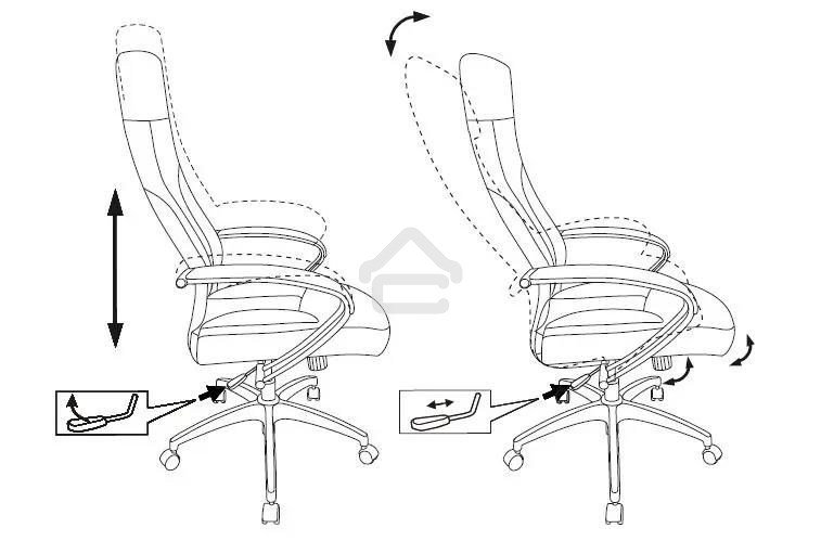 Кресло руководителя Бюрократ CH-608 Fabric темно-серый Alfa 44 крестовина пластик