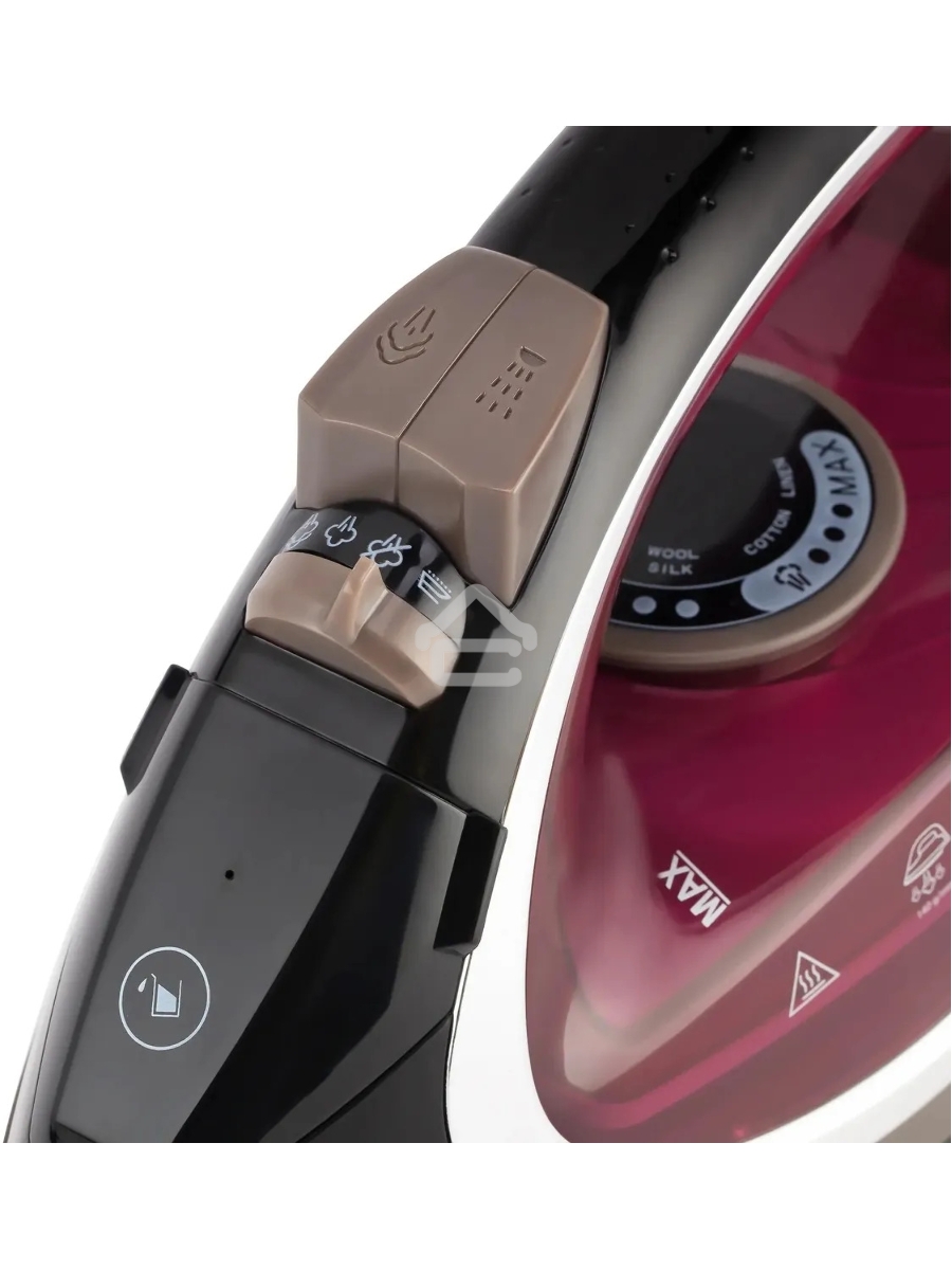 Утюг Vitek VT-8309 BK, черный/коричневый/бордовый