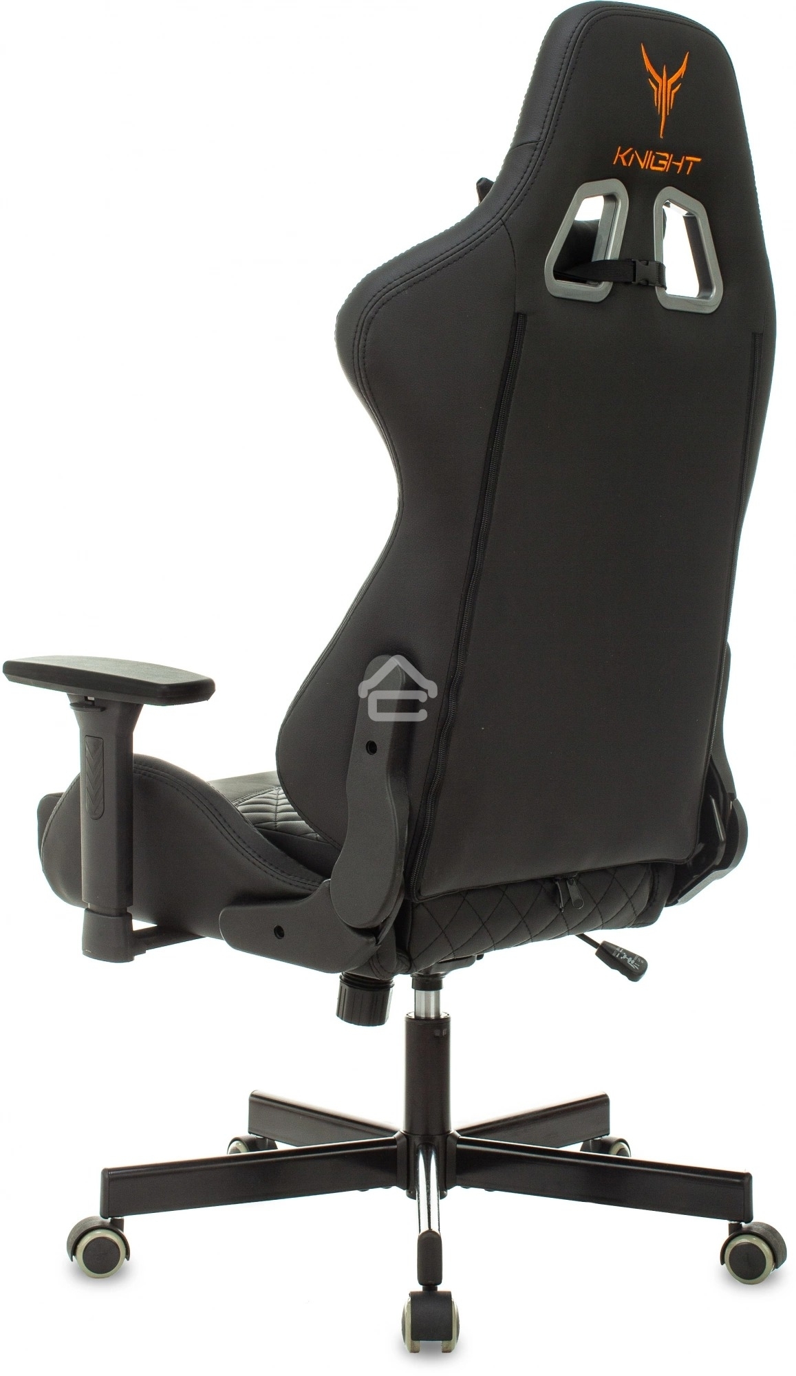 Кресло игровое Knight ARMOR черный, ромбик, эко.кожа, с подголовником, крестовина металл