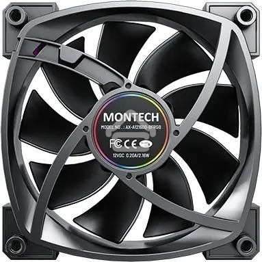 Вентилятор для корпуса Montech AX120 ARGb 120х120x25 черный 4-pin 27дБ (AX120 PWM BLACK) Ret