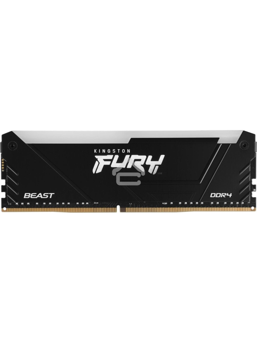 Оперативная память Kingston Fury Beast, DDR4, 8GB (1x8GB), 2666MHz, CL16, DIMM, с радиатором, RGB, чёрный