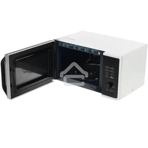Микроволновая печь Samsung MG23K3515AW/BW, 800 Вт, 23 л, кнопки, поворотный механизм, белый/черный