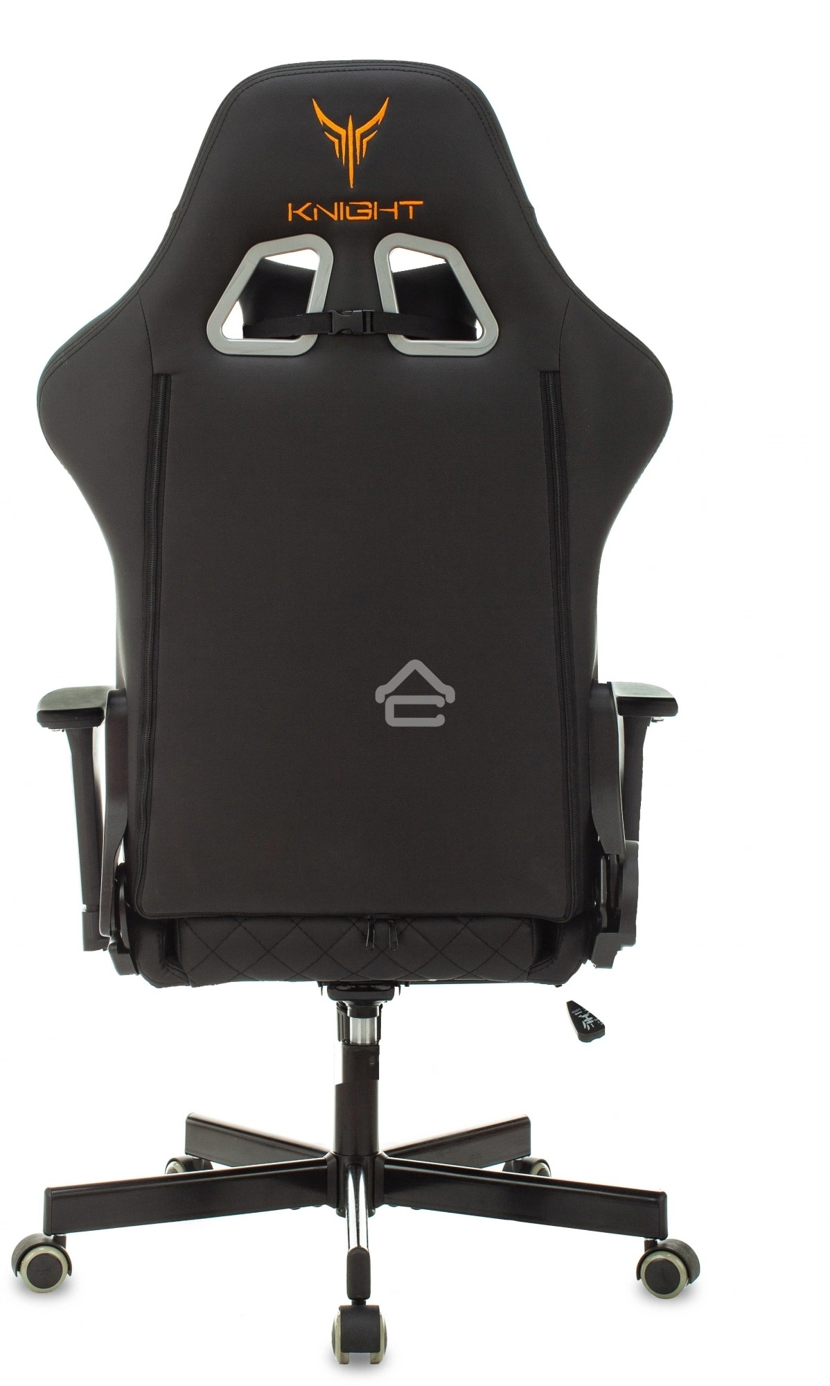 Кресло игровое Knight ARMOR черный, ромбик, эко.кожа, с подголовником, крестовина металл