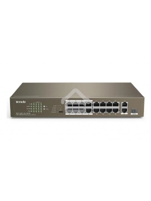 Коммутатор неуправляемый IP-COM F1118P-16-150W PoE, 18 портов, 18х100 Мбит/с, 2x1 Гбит/с, PoE 16х30 Вт (до 130Вт)