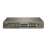 Коммутатор неуправляемый IP-COM F1118P-16-150W PoE, 18 портов, 18х100 Мбит/с, 2x1 Гбит/с, PoE 16х30 Вт (до 130Вт)