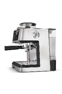 Кофеварка рожковая BQ CM5002 серебристый/чёрный, исп. кофе - зерновой/молотый, 2,8 л, 2400 Вт, 19 бар