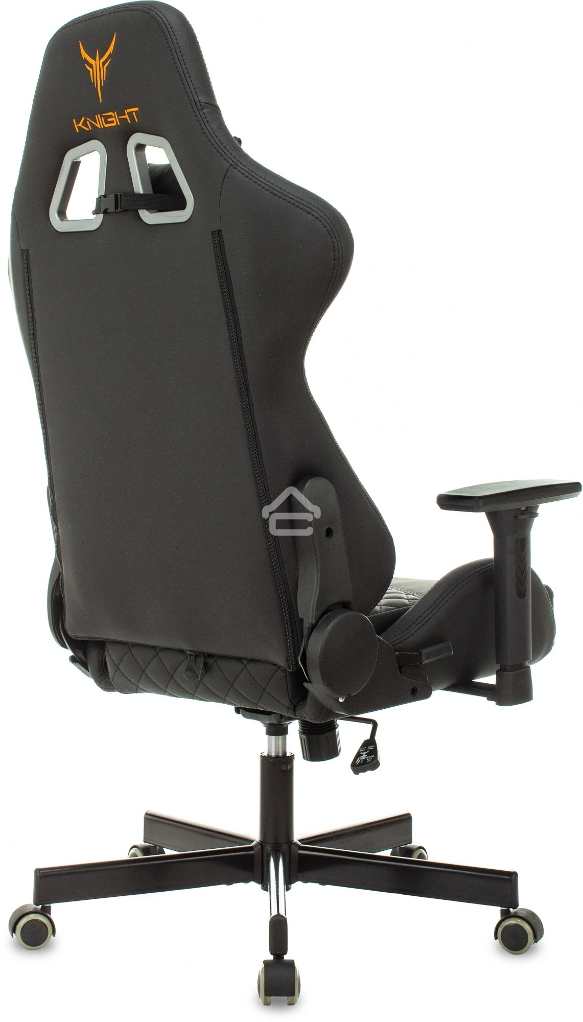 Кресло игровое Knight ARMOR черный, ромбик, эко.кожа, с подголовником, крестовина металл
