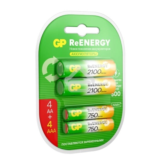 Аккумулятор GP 210AAHC АА+75AAAHC AAA NiMH 2000mAh (4шт)