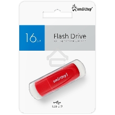 Флешка USB Smartbuy R/W Scout Red (SB016Gb2SCR), 16Gb, USB 2.0, R/W 15/12, красный
