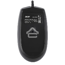 Мышь проводная Acer OMW126 черный, 1200 dpi, USB, кнопки - 3
