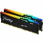 Оперативная память Kingston Fury Beast, DDR5, 16GB (2x8GB), 6000MHz, CL30, DIMM, с радиаторами, RGB, черный