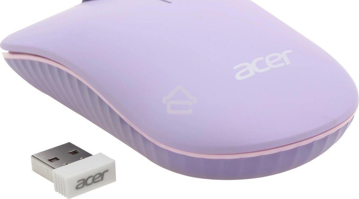 Клавиатура + мышь Acer OCC205 беспроводной USB, 1200 dpi, фиолетовый