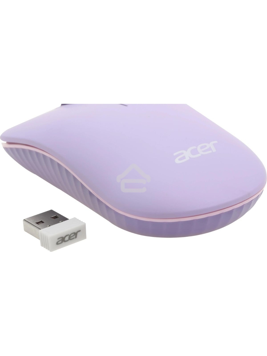 Клавиатура + мышь Acer OCC205 беспроводной USB, 1200 dpi, фиолетовый