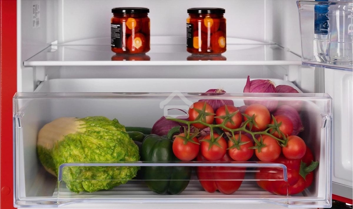 Холодильник Nordfrost NRB 162NF R красный двухкамерный 205/105 л морозилка снизу