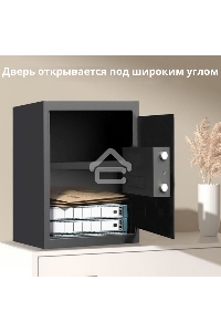 Сейф Deli ET535 350x 500x 330 мм, кодовый электронный/ ключевой, чёрный