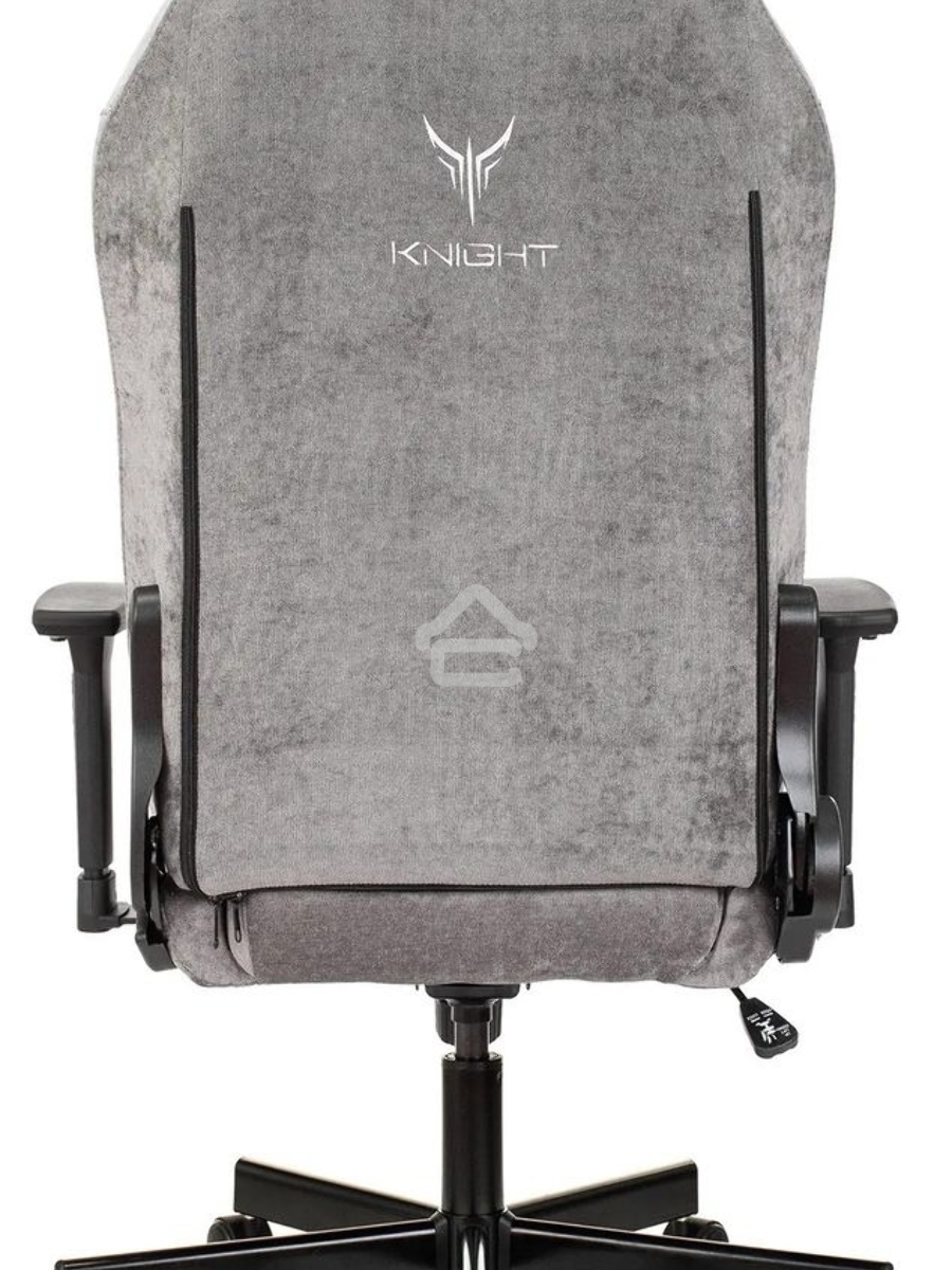 Кресло игровое Knight N1 Fabric серый Light-19 с подголов. крестовина металл