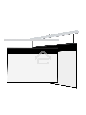 Экран для проектора S'OK Athena SGPSMS-442x249UHD-BK на тросах с электроприводом, ПВХ+, черн