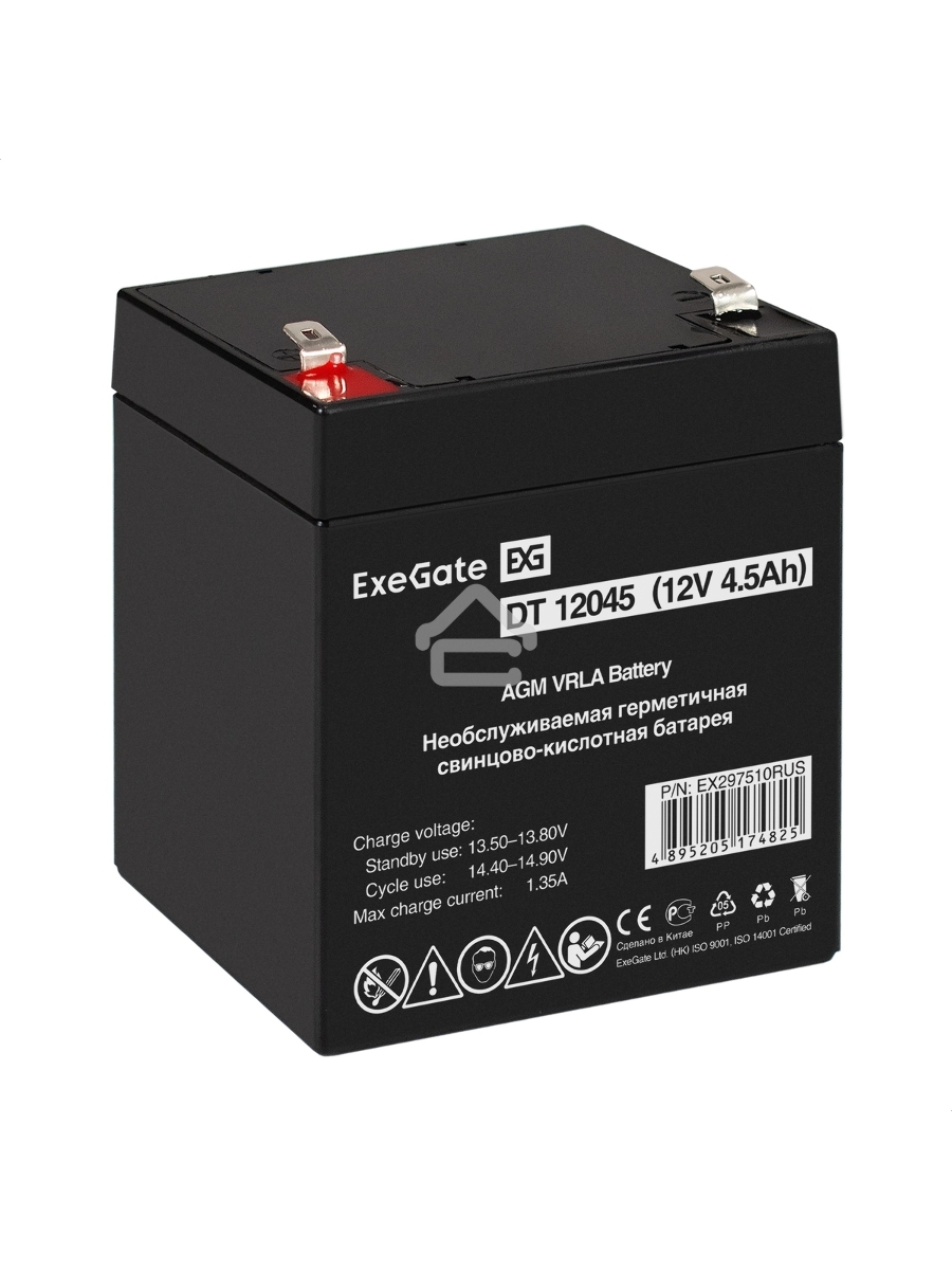 Аккумуляторная батарея ExeGate DT 12045 (12V 4.5Ah, клеммы F2)