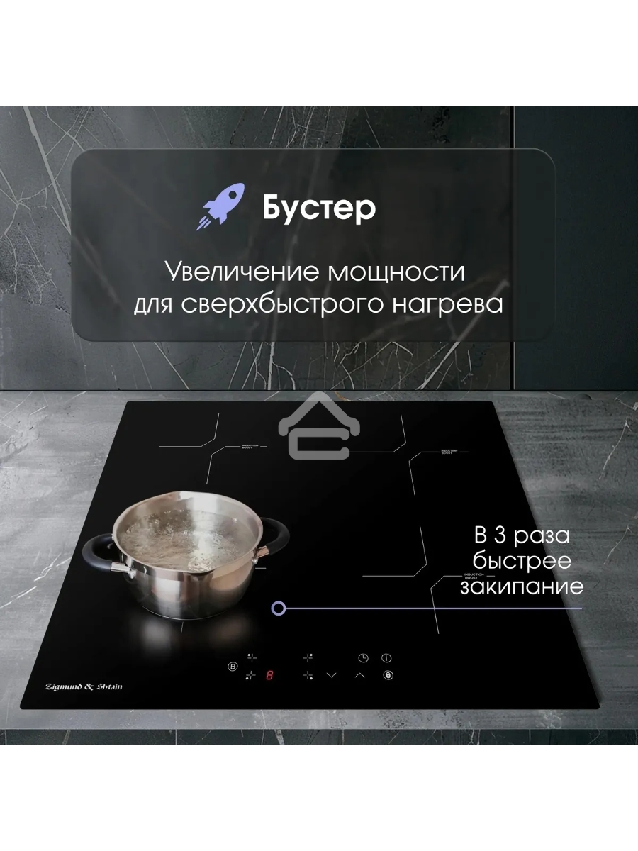 Индукционная варочная панель Zigmund & Shtain CI 33.6 B независимая, черный