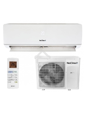 Кондиционер сплит-система Neoclima NS/NU-HAX07R 7000 BTU, 22 м², 26/40 дБ, охлаждение, обогрев, осушение, белый