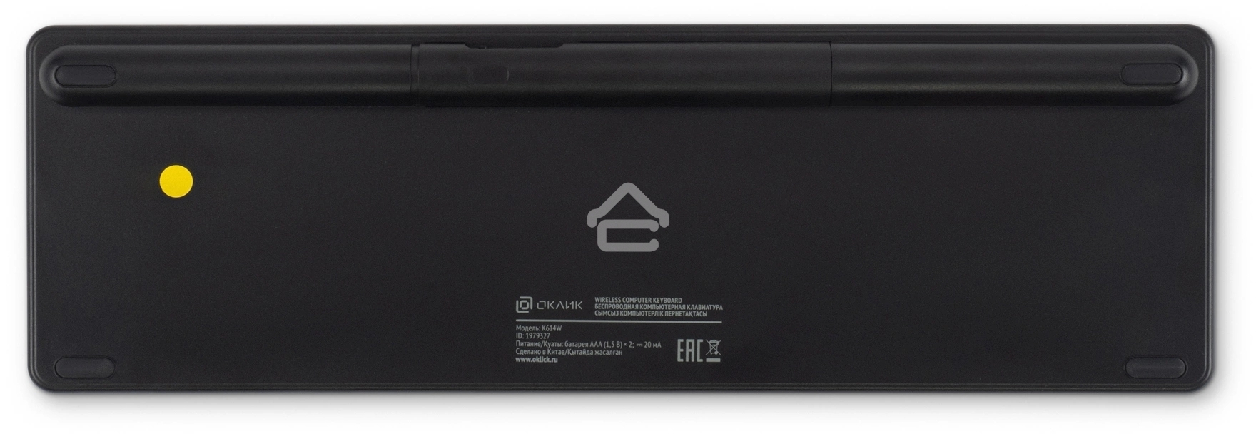 Клавиатура беспроводная Oklick K614W черный USB slim Multimedia Touch (1979327)