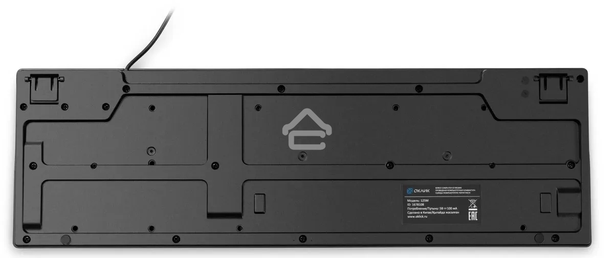 Клавиатура проводная Oklick 125M, USB, черный