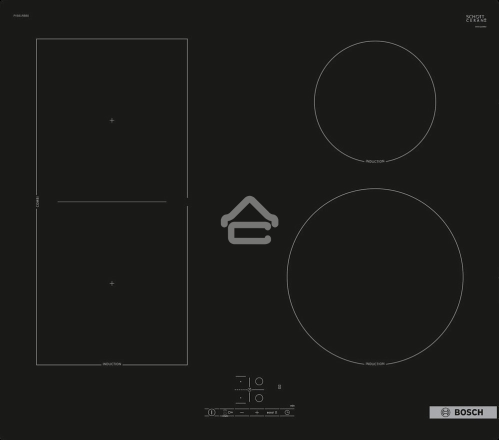 Индукционная варочная панель Bosch PVS61RBB5E черный