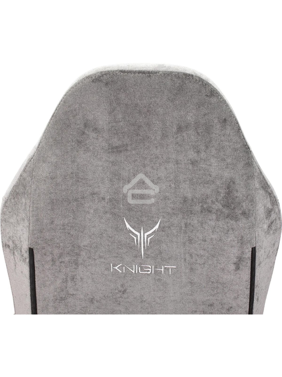 Кресло игровое Knight N1 Fabric серый Light-19 с подголов. крестовина металл