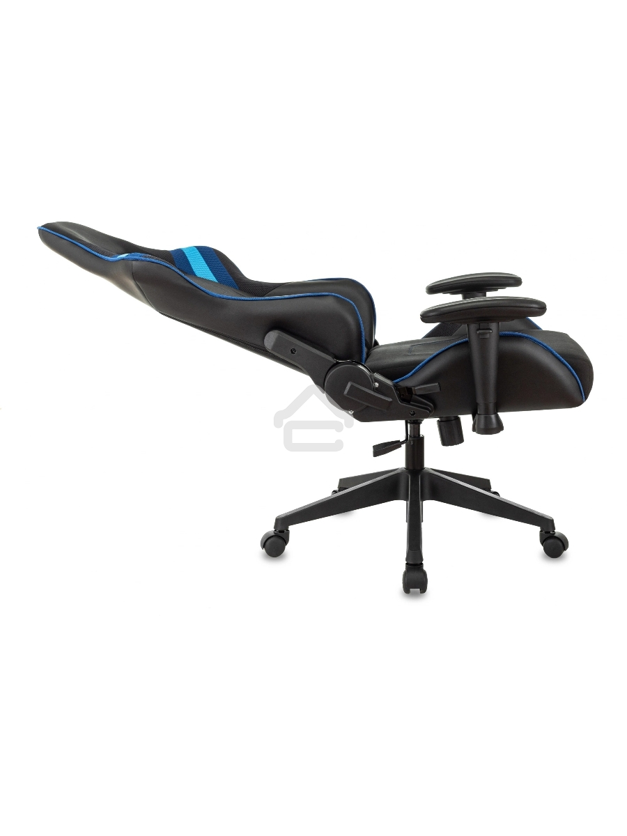 Кресло игровое Бюрократ VIKING 4 AERO BLUE черный/синий, искусст.кожа/ткань, две подушки