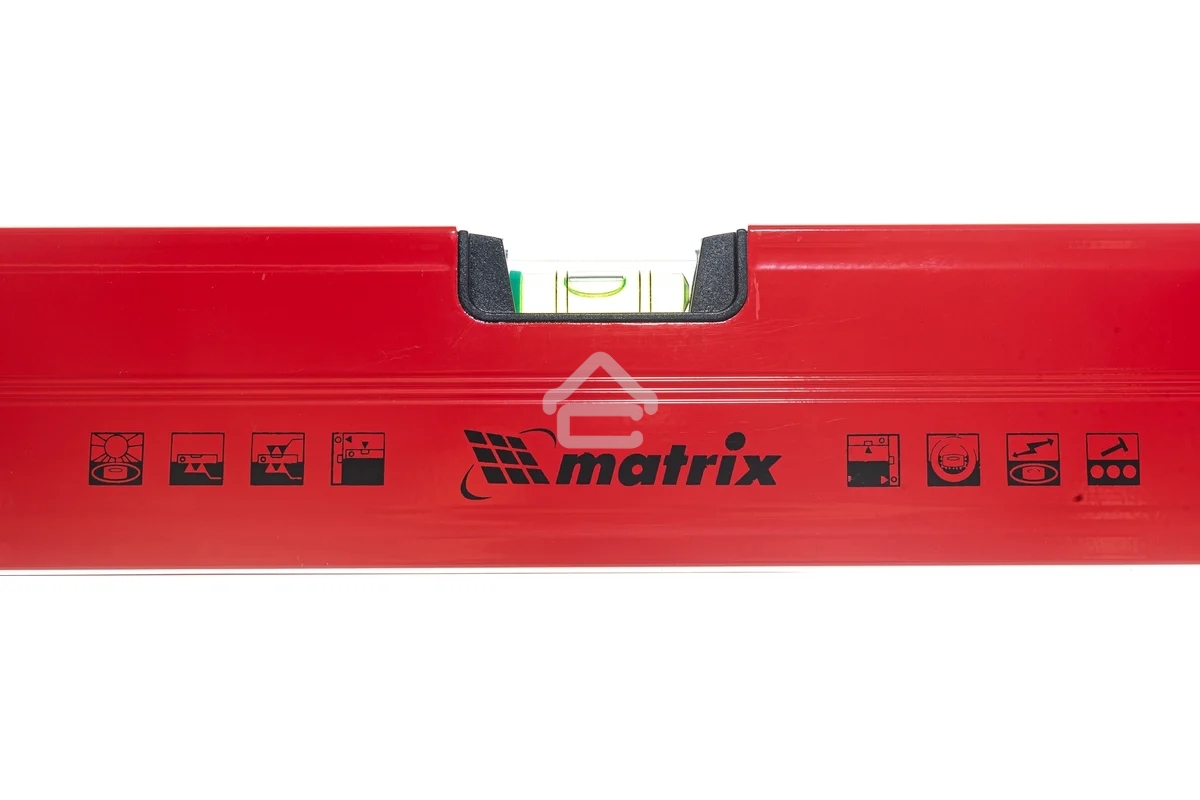 Уровень Matrix алюминиевый магнитный, 1500 мм, фрезерованный, 3 глазка, усиленный