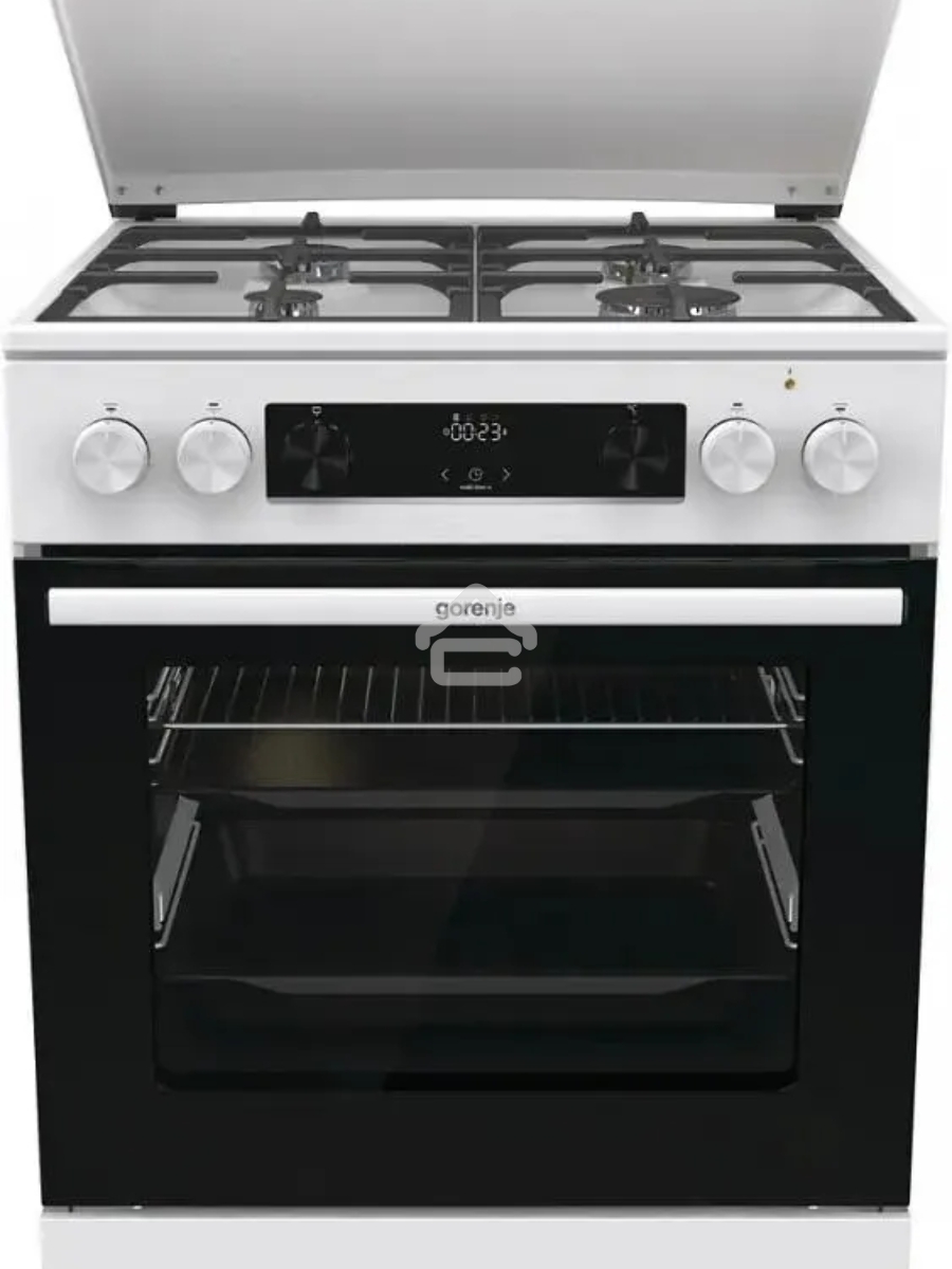 Плита комбинированная Gorenje GKS6C71WF белый, конфорок 4 газовых, духовка 71 л, 60 см x 85 см x 60 см