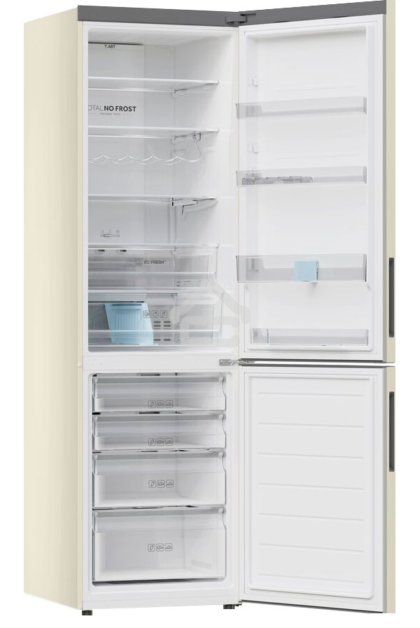 Холодильник Haier C2F637CCGU1 бежевый, двухкамерный, 278/108л, морозилка снизу, No Frost