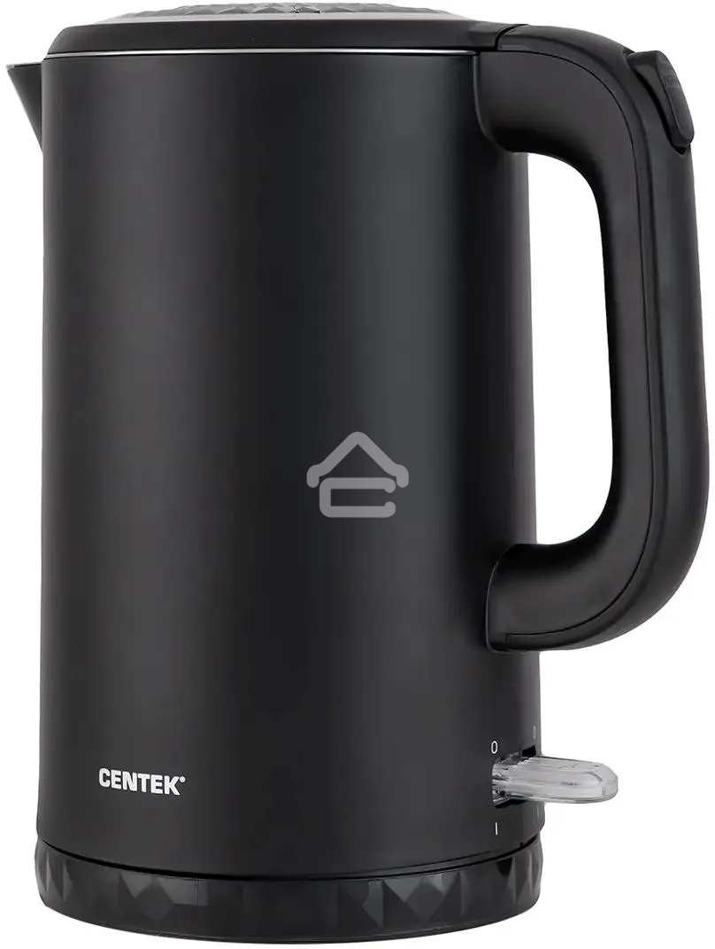 Чайник электрический Centek CT-0020 черный металл 1.7 л, 2200 Вт, бесшовная колба, двойные стенки