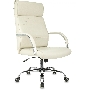 Кресло руководителя Бюрократ T-8010SL/IVORY слоновая кость, искусственная кожа, крестовина хром