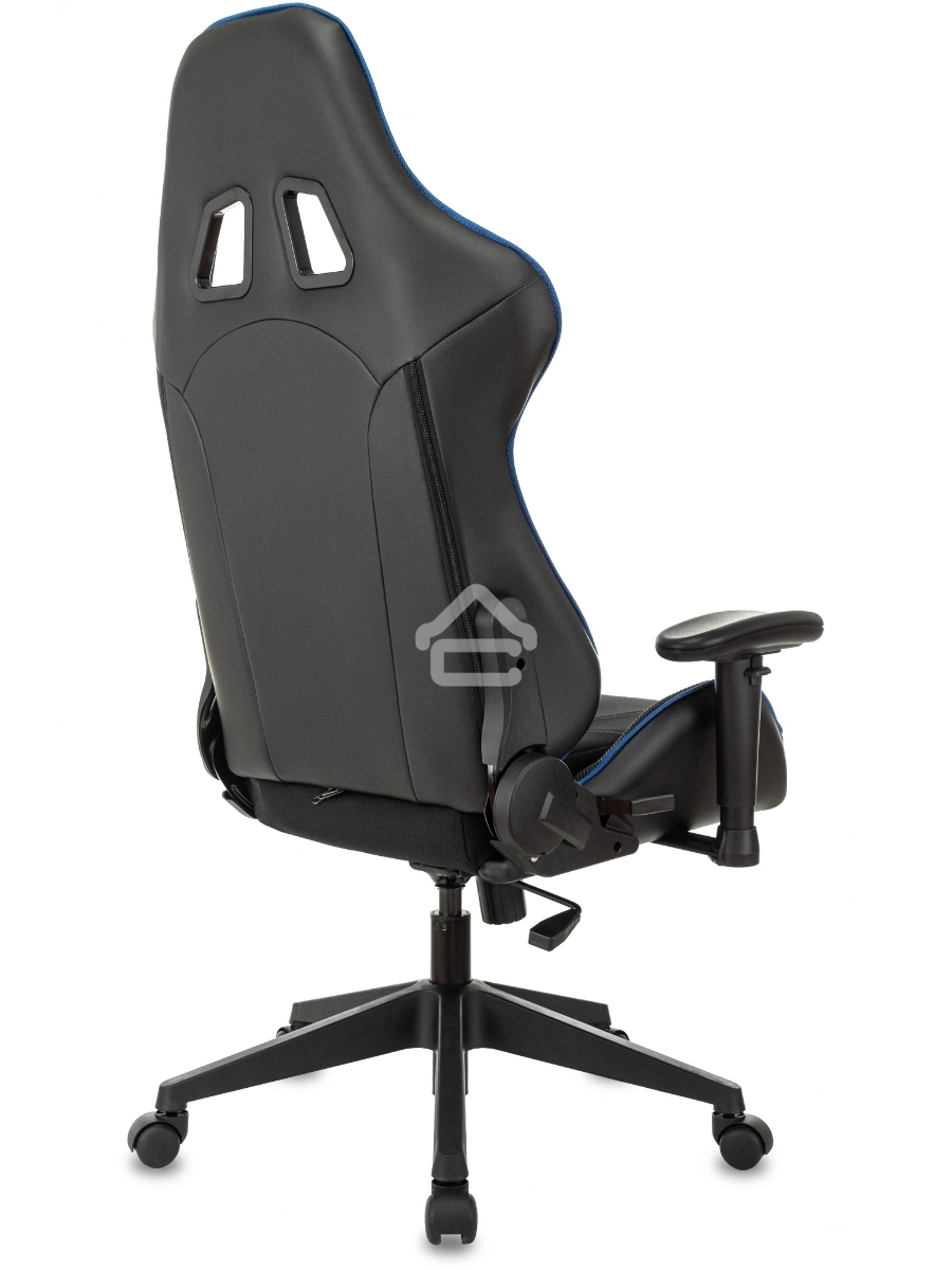 Кресло игровое Бюрократ VIKING 4 AERO BLUE черный/синий, искусст.кожа/ткань, две подушки