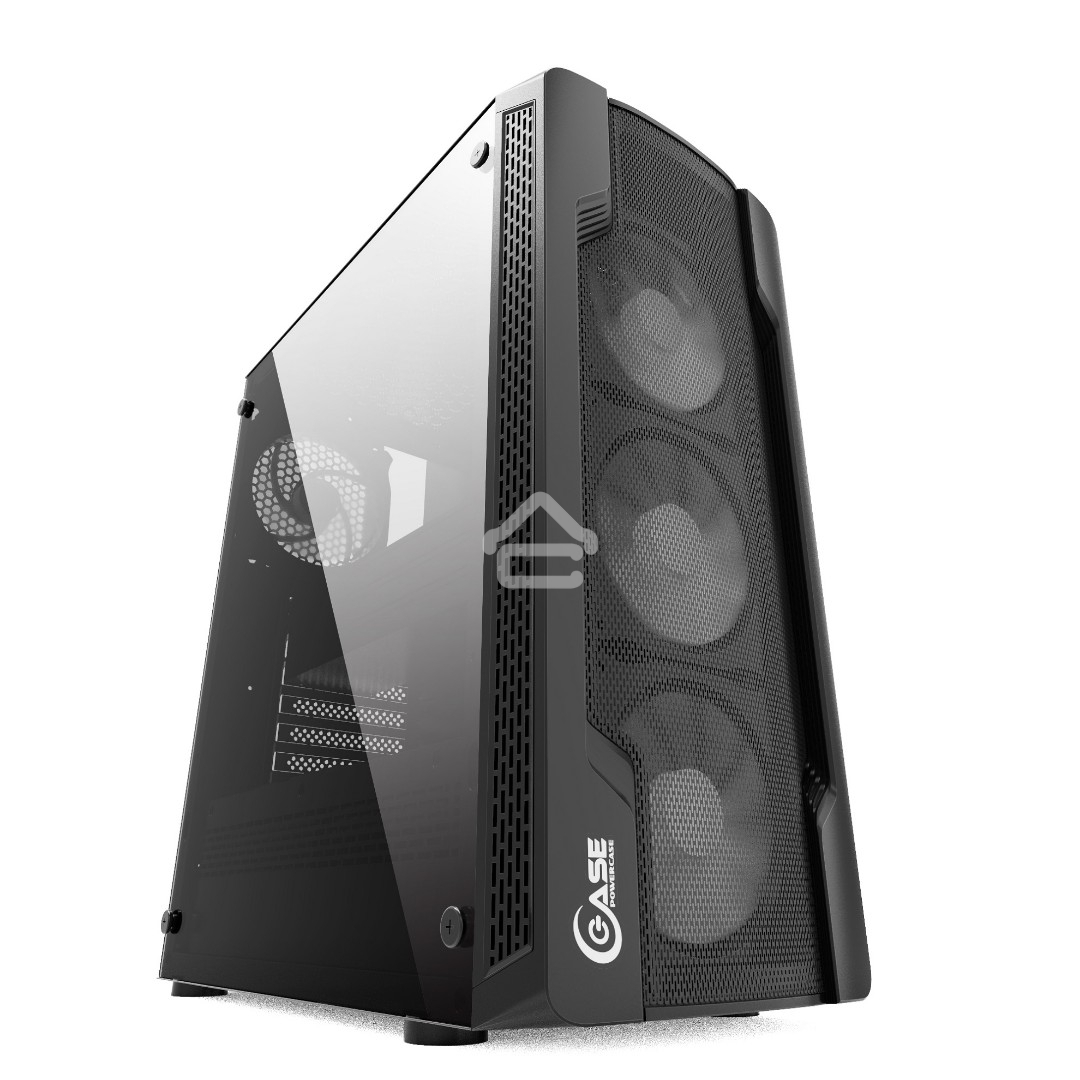 Компьютерный корпус Powercase Mistral X4 Mesh LED, Tempered Glass, 4x 120mm 5-color fan, черный, ATX (CMIXB-L4)