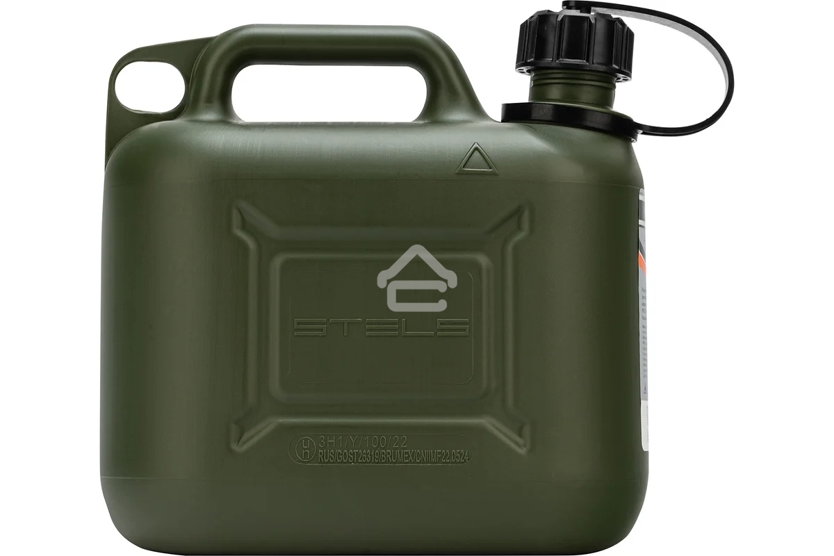 Канистра Stels для ГСМ вертикальная, 5 л., пластиковая, усиленная