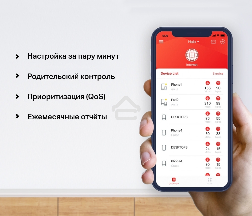 Бесшовный Mesh роутер Mercusys Halo H30G(3-pack) AC1300 10/100/1000BASE-TX
