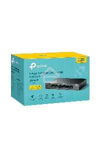 Настольный коммутатор TP-Link LS106LP с 6 портами 10/100 Мбит/с (4 порта PoE)