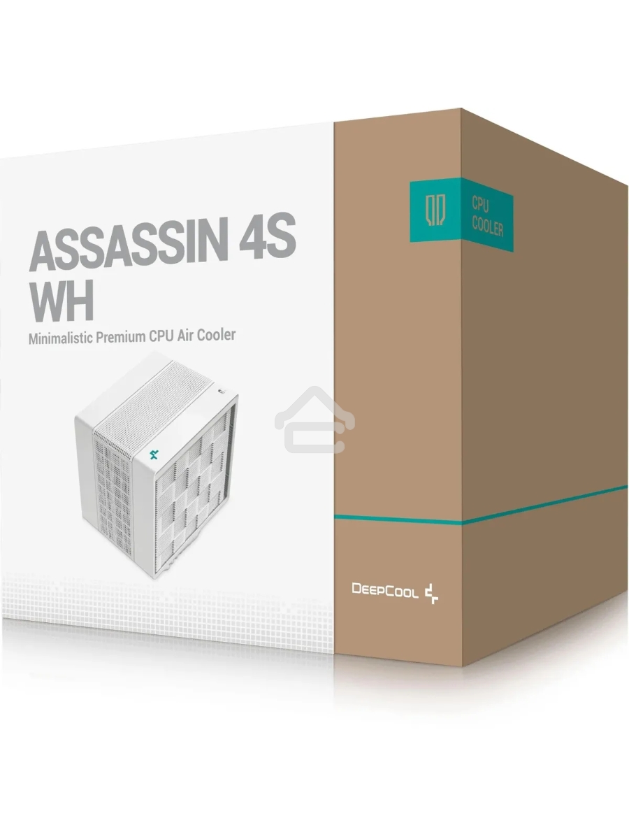 Кулер для процессора DEEPCOOL ASSASIN 4S WH белый, 140 мм, алюминий/медь, 1800 об/мин, 29.3 дБ, 4 pin, 250 Вт, 164 мм