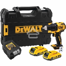 Дрель-шуруповерт аккумуляторная DeWalt DCD708D2T-QW, 18В, 2 АКБ, Кейс