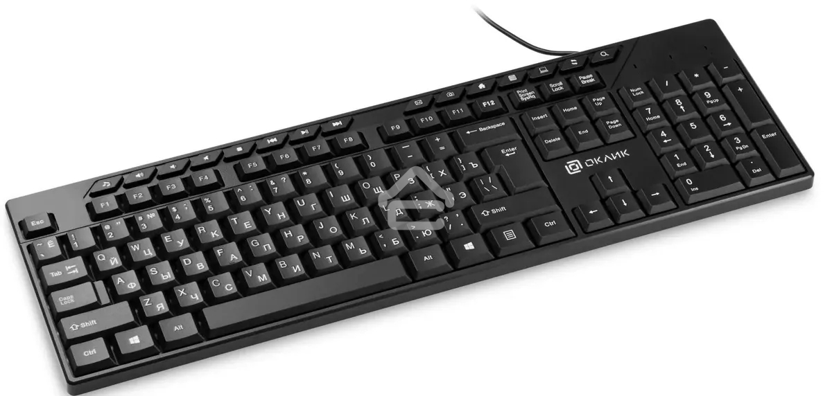 Клавиатура проводная Oklick 125M, USB, черный