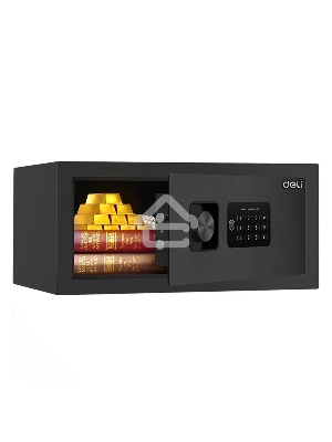Сейф Deli ET531 200x 420x 370 мм, ключевой/кодовый электронный, чёрный